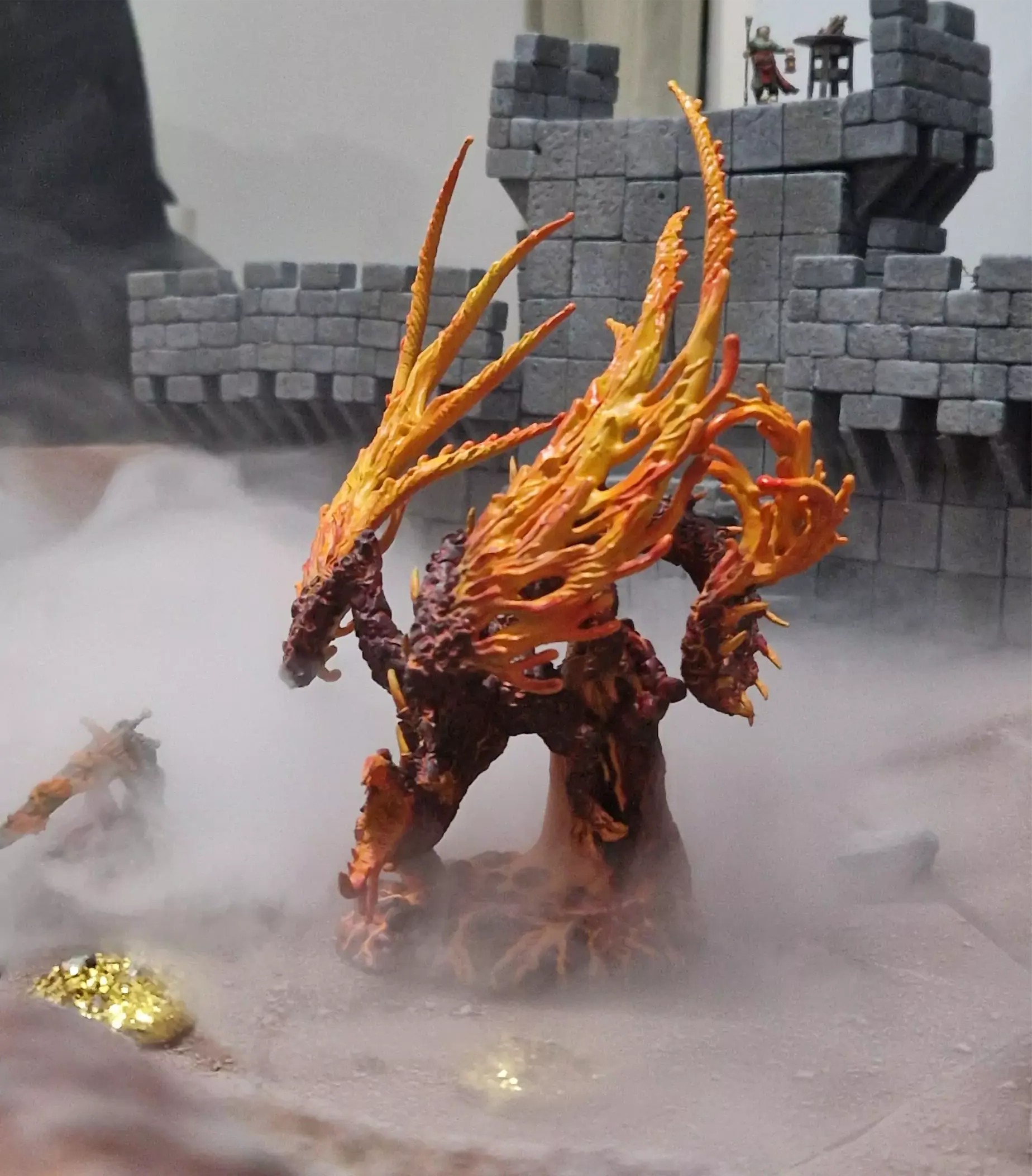 Lava dragon resin tabletop figure