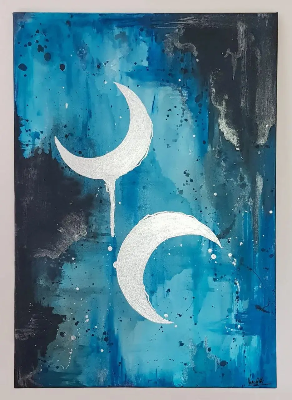 moons acrylic on canvas
