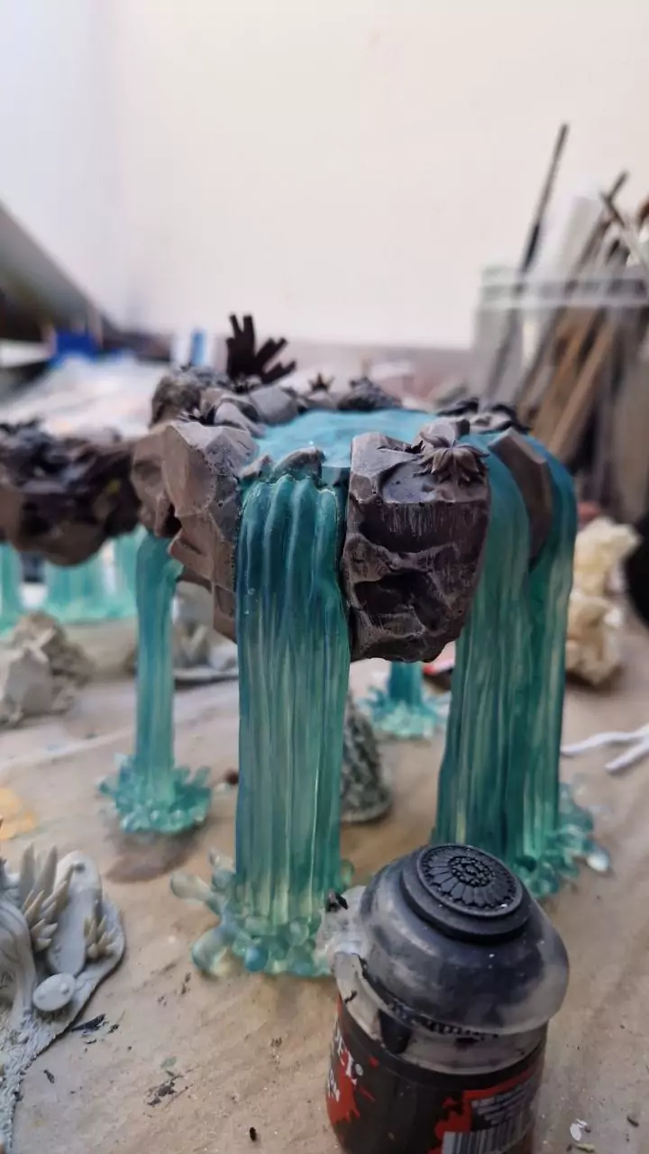 resin waterfall terrain tabletop figure