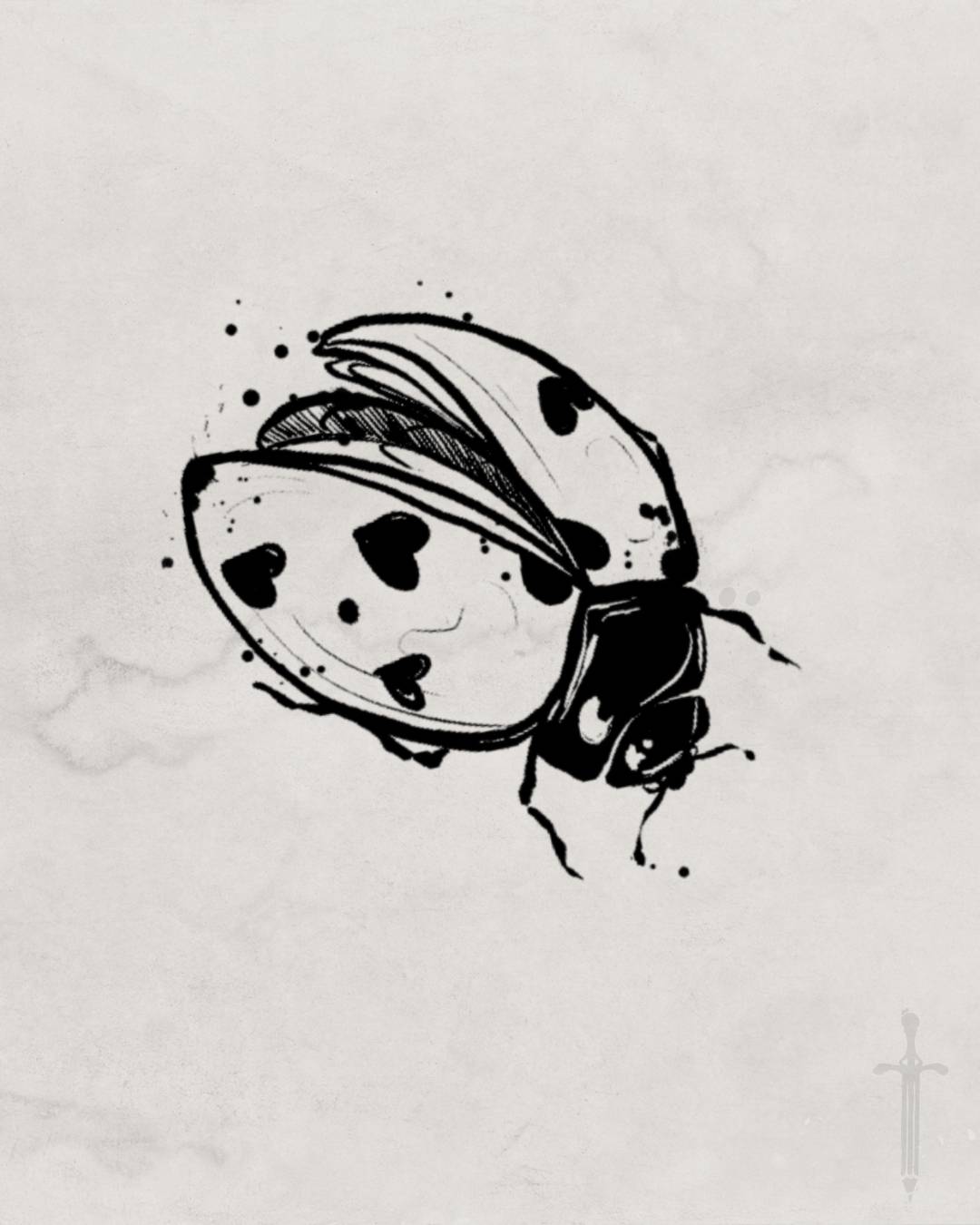 Ladybug tattoo design