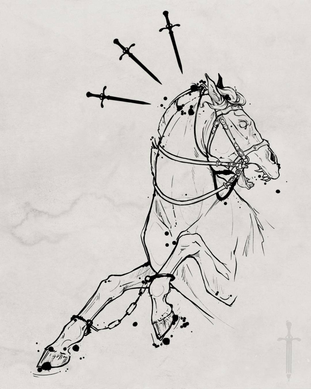 Horse tattoo design