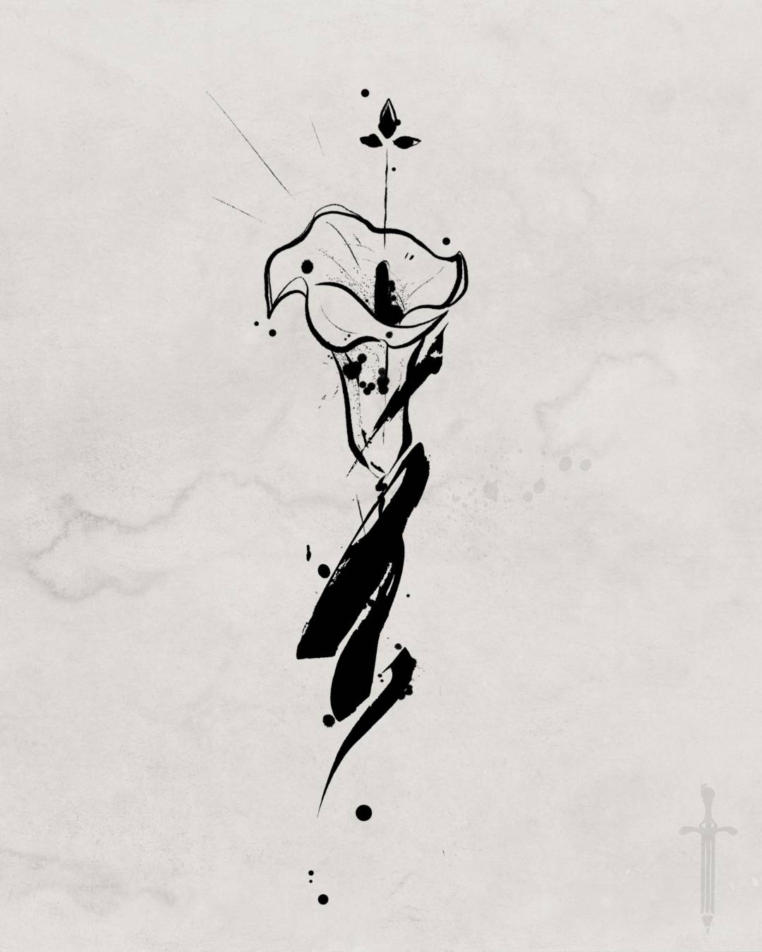 Lily tattoo design