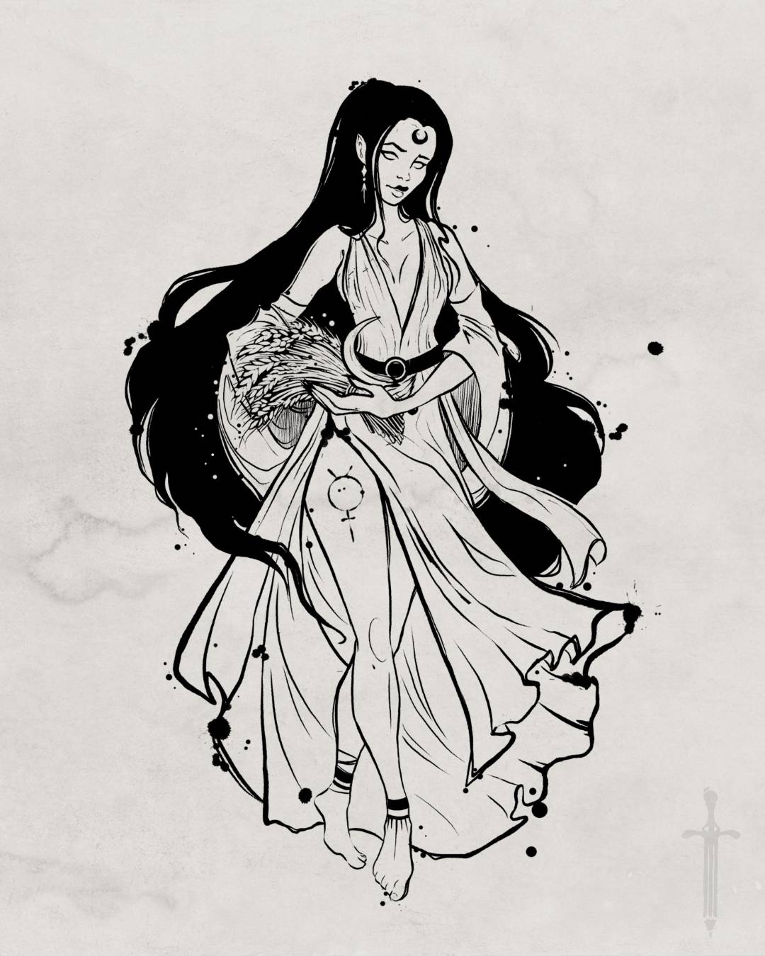 Zodiac sign tattoo design