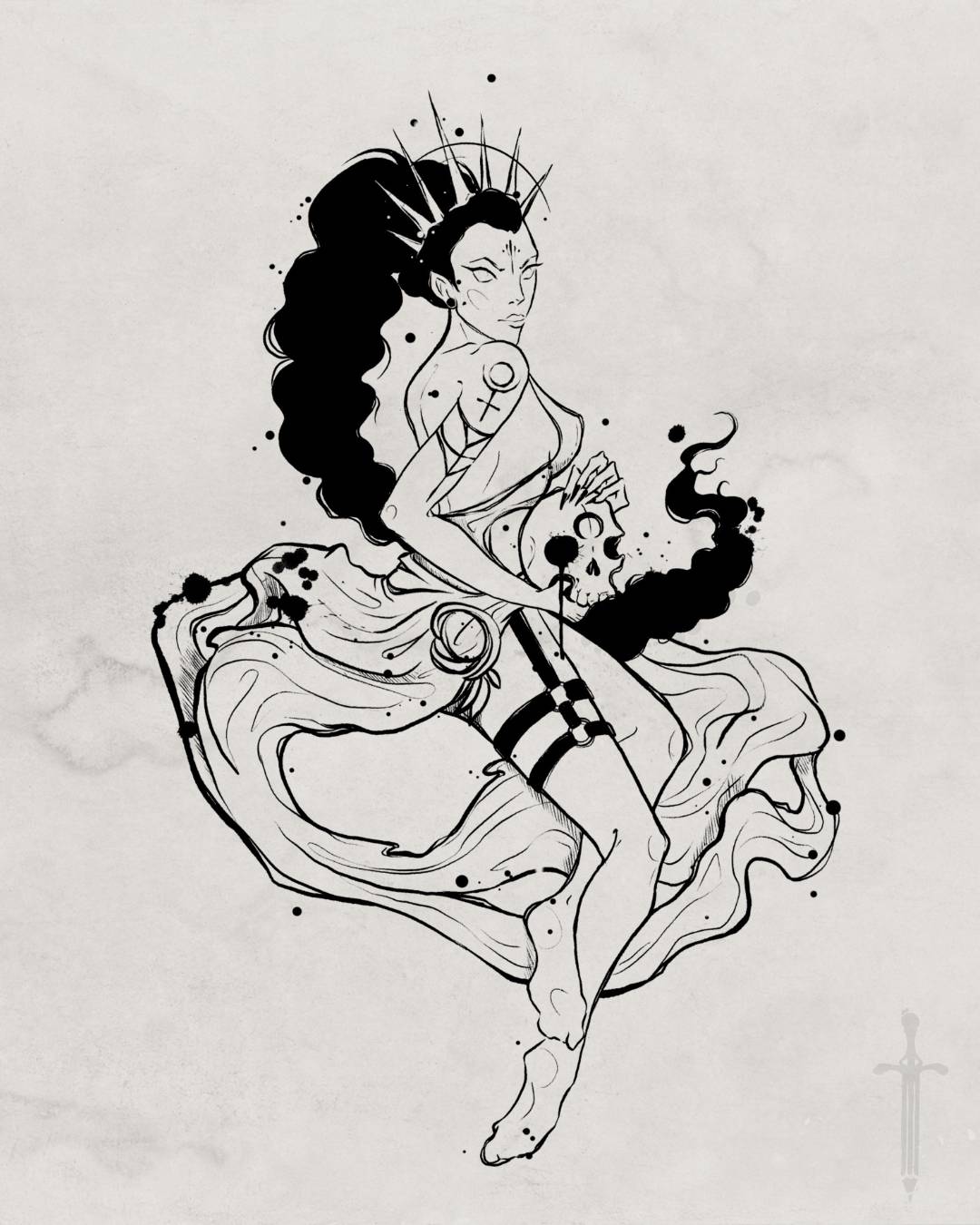 Zodiac sign tattoo design