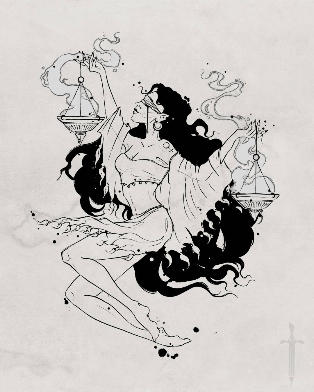 Zodiac sign tattoo design
