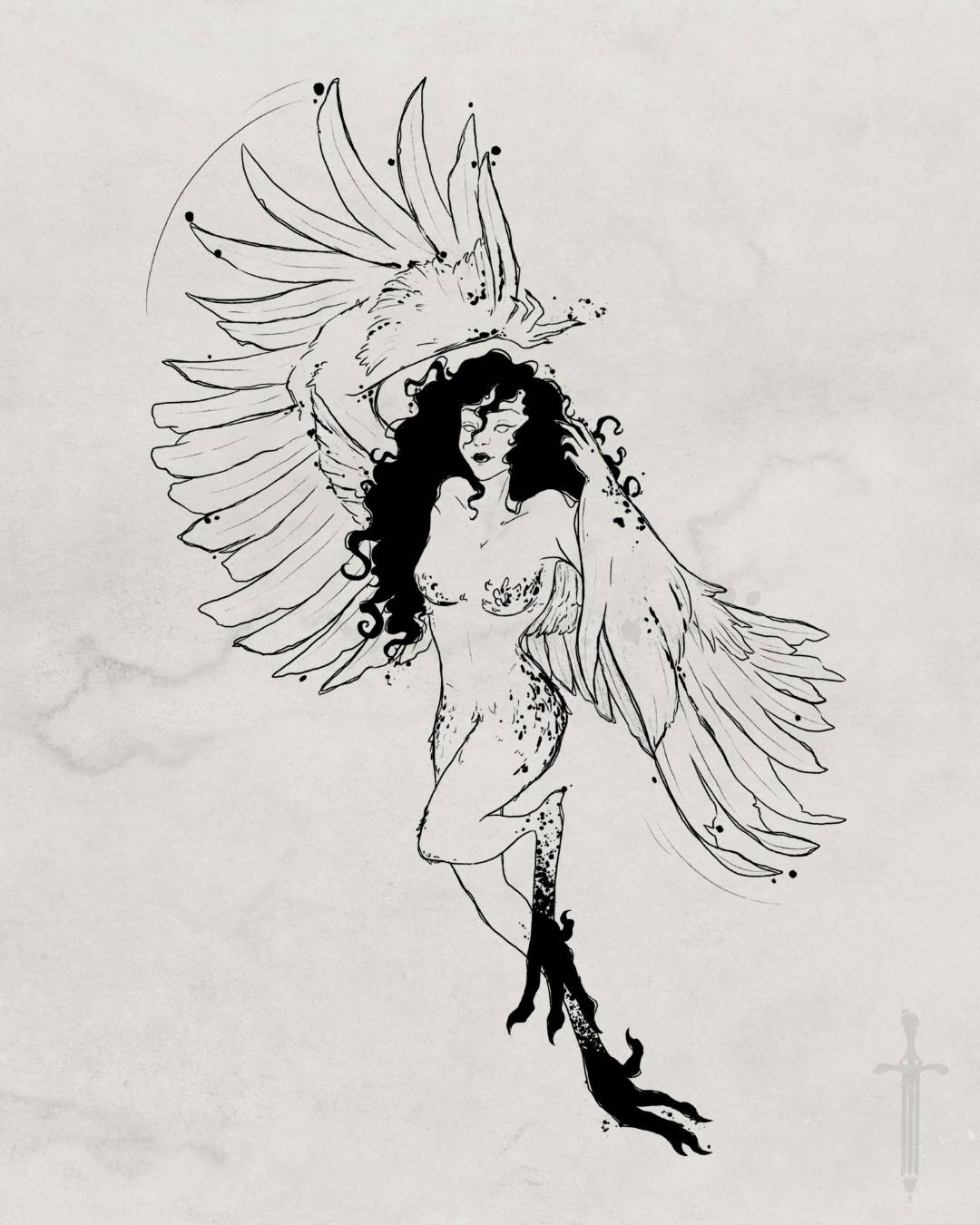 Harpie tattoo design