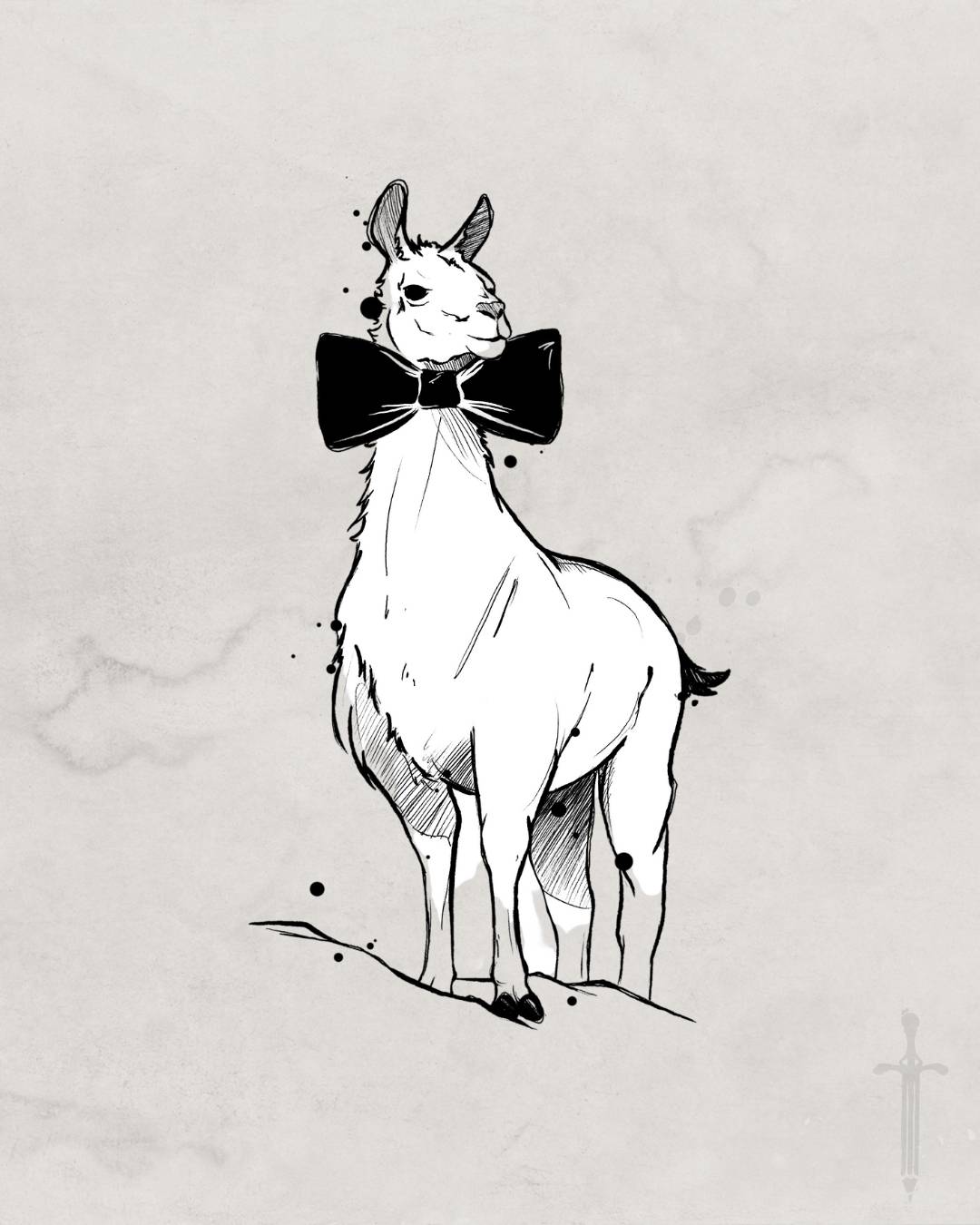 Lama tattoo design