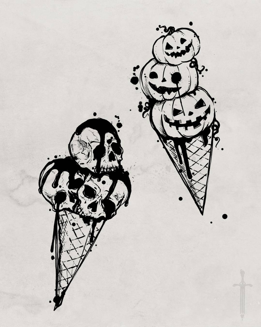 Ice Cream tattoo design