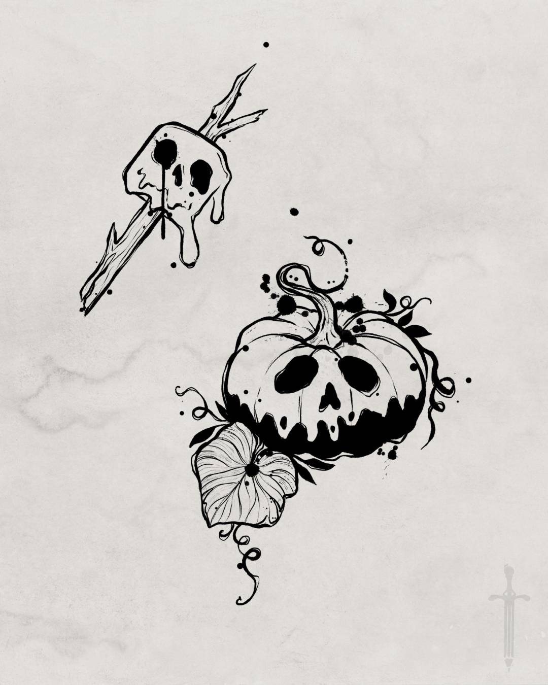 Halloween tattoo design