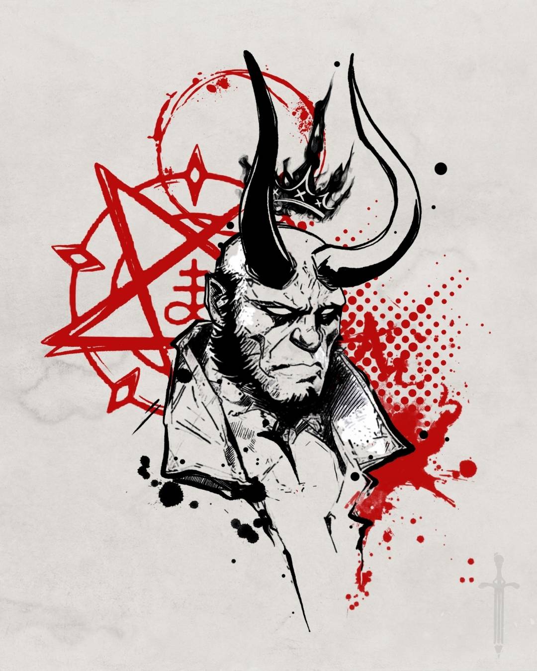 Hellboy tattoo design