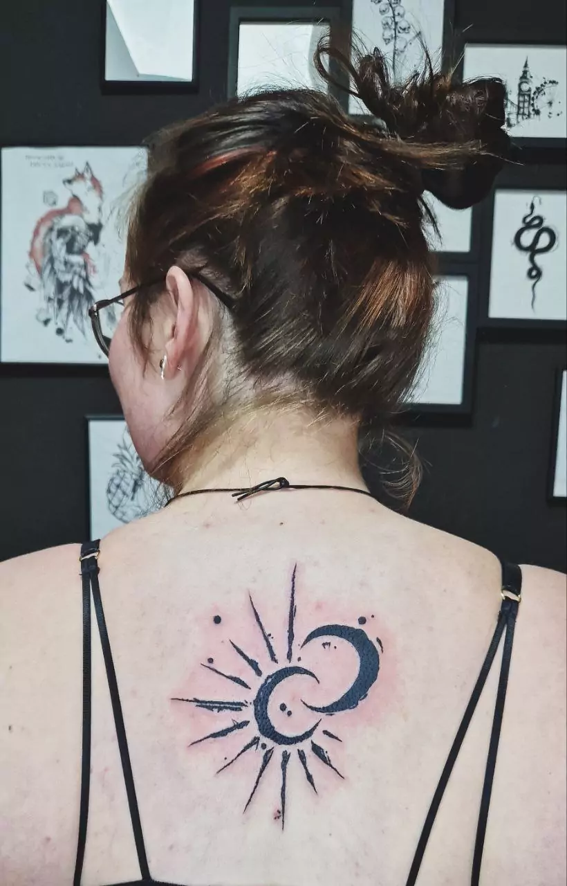 wicca sun and moon tattoo